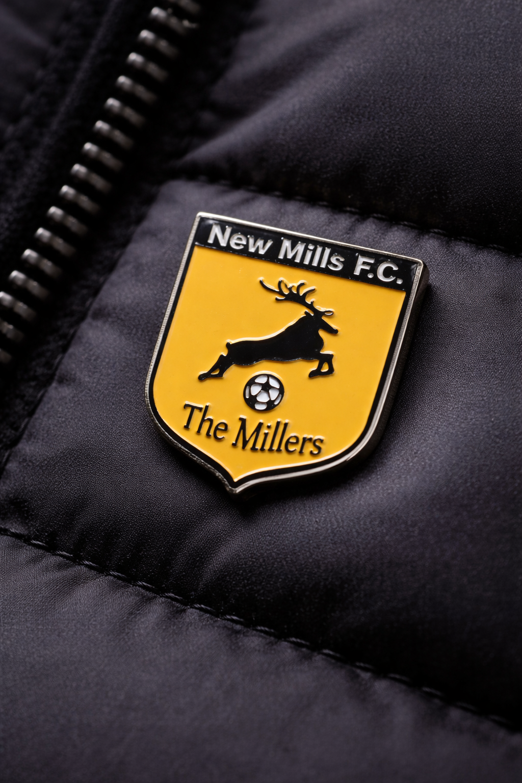 Official Crest Stamped Pin Badge